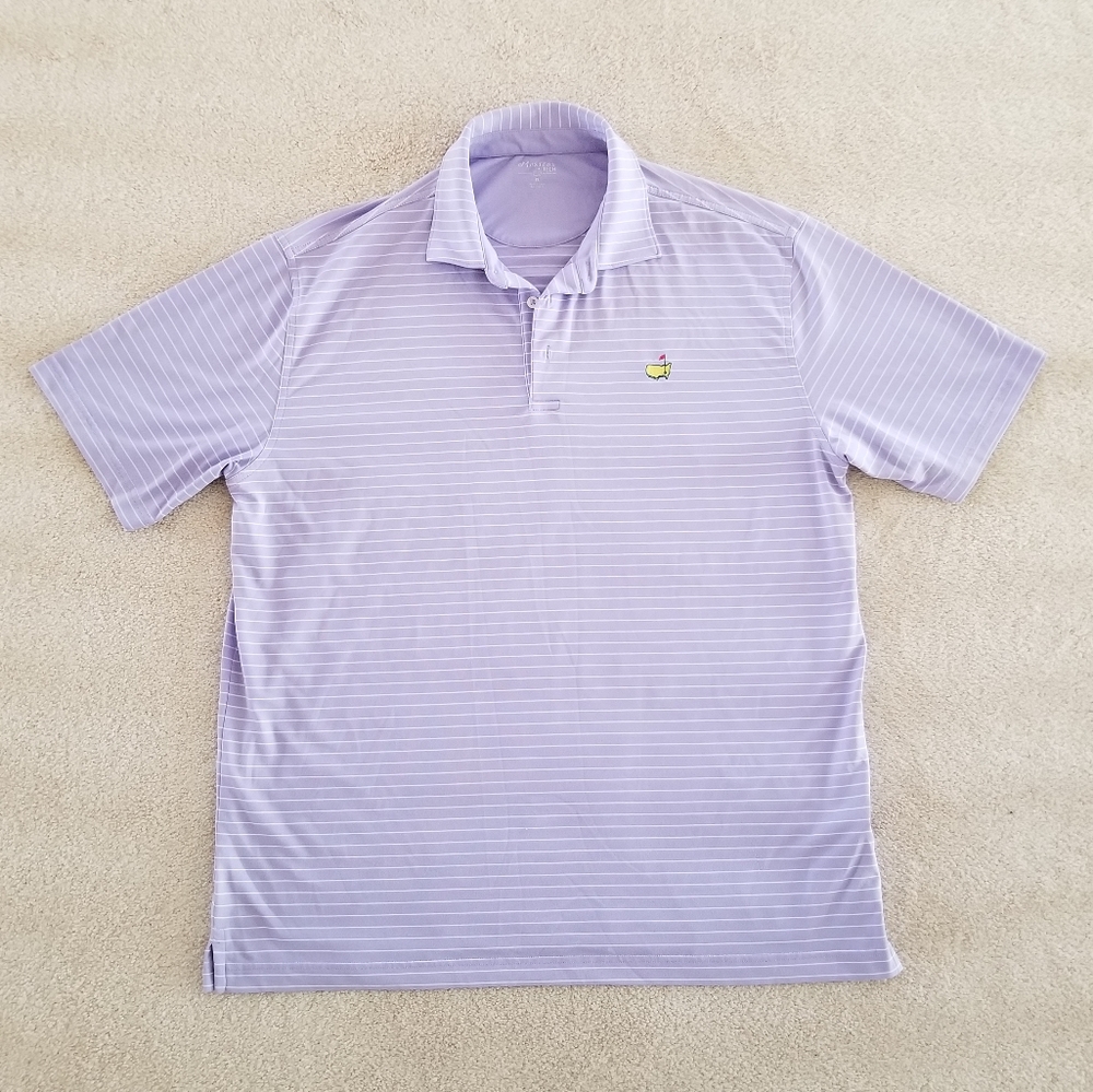 Masters Tech Light Purple/Lavender Striped Golf Shirt Size XL